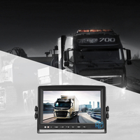 Pantalla LCD Dividida para Automóvil y Camión, Pantalla AHD de 7 Pulgadas, Monitor de Video de 24 Voltios para Automóvil, Sistema de Monitoreo de Vehículos para Cámara de Visión Trasera de Camión