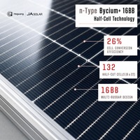 Panneau solaire bifacial double vitrage JA Solar JAM66D45 LB 615W 620W 625W 630W 635W 640W N-Type DeepBlue 4.0 Pro