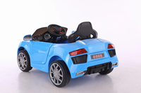 Voiture électrique pour enfants 6V avec siège en cuir, 4 roues, conduite confortable
