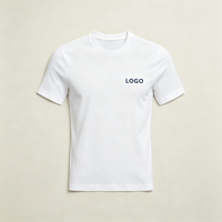 T-shirt en polyester à col rond avec logo personnalisé, manches courtes, uni, doux, élégant et confortable pour un usage décontracté