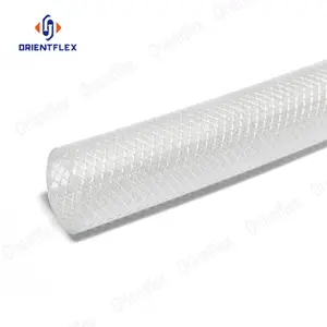 Tuyau en Fiber de Pvc souple de qualité alimentaire de 8Mm, tressé, transparent, 25Mm, polymère, jardin, renforcé