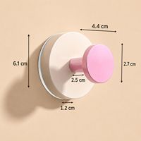 Afneembare kleurrijke vacuümzuignap haak zonder boren, ABS wandmontage handdoek/kleed/jas houder voor badkamer, keuken, huis, kamer.