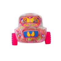 Bonbons gélifiés aux fruits assortis Minicrush, boîte en forme de voiture rose, emballage en pot, jouet pour filles