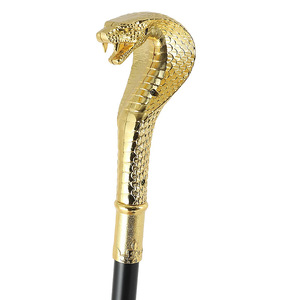 Canne en métal avec tête de serpent égyptien, 93 cm, en alliage, double section, pour gentleman, décoration de fête et de festival - Product Image 4