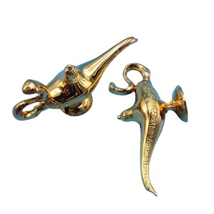 Zinc Alloy Magic Lamp Ornament Gold Electroplated Metal Paperweight Office Decor Business Gift Birthday <b>Decoration</b> - Product Image 5