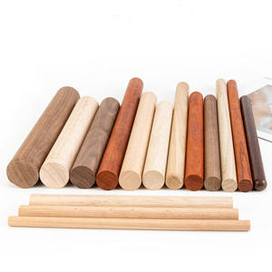 Batang Kayu Dowel Kustom, Tongkat Kayu, Kayu Merah Belum Diolah, Kayu Walnut, Kayu Pinus, Kayu Sapele, Batang Bulat - Product Image 1
