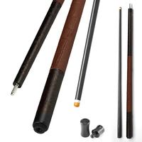 TAVON Queue de billard professionnelle en fibre de carbone, acier inoxydable, noir discret, revêtement en cuir texturé, queue de billard Pro OEM