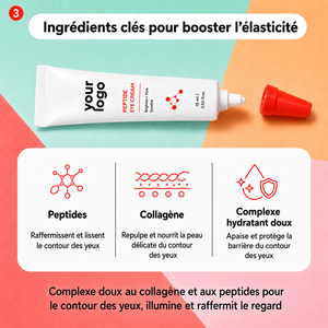 Crema de Ojos con Colágeno y Péptidos ODM Premium Antienvejecimiento, Iluminadora, para Líneas Finas, Hidratante, para Piel Seca y Sensible - Product Image 4