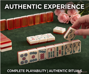 Jeu de tuiles de Mahjong en opale rose nacré, acrylique de luxe, 160 tuiles de Mahjong, ensemble américain avec <span class=keywords><strong>Beau</strong></span> Bam Mahjong - Product Image 4