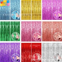 Guirlande de rideaux de pluie en plastique transfrontalière de 1 m de large x 2 m de long pour décorations de scène de fête d'anniversaire et de cérémonie de mariage