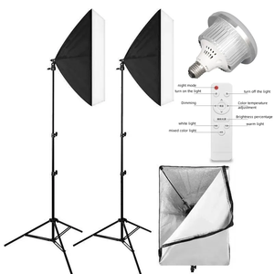 Precio de fábrica Venta caliente 50x70CM Softbox E27 Enchufe único 2M Soporte <span class=keywords><strong>5500K</strong></span> Bombillas Kit de luz de fotografía - Product Image 5