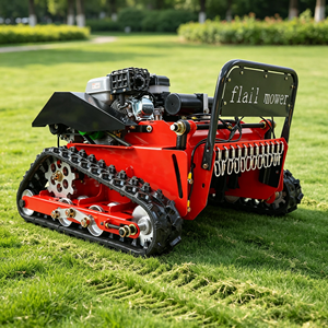 Tondeuse robot chenillée à essence <span class=keywords><strong>4</strong></span> temps de 550 mm avec télécommande pour la coupe de l'herbe et des broussailles sur les pentes - Product Image 5