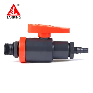 Sanking 1/4 "-1/2" PVC 샘플링 밸브 샘플링 볼 밸브 샘플링 화학 액체 및 하수 처리
