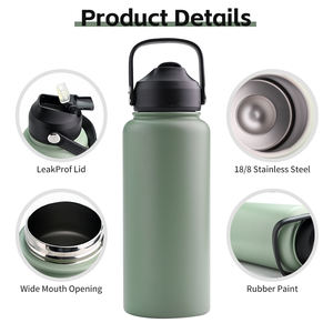 Botella de agua aislada de acero inoxidable de pared doble para deportes al aire libre de <span class=keywords><strong>boca</strong></span> ancha - Product Image 3