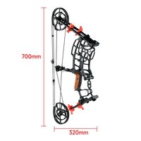 Kit d'arc à poulies réglable 30-70 lbs pour adultes et débutants, durable, pour tir à la balle d'acier, gaucher ou droitier, chasse et tir sportif