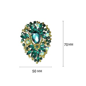 Spilla di strass di lusso Vintage da donna con gocce d'acqua gioielli di strass per festa di nozze spille per banchetto corpetto - Product Image 4