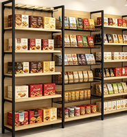 Étagère de présentation de snacks en bois de qualité supérieure pour les magasins de proximité