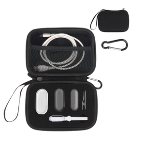 Étui de rangement de voyage portable et durable en EVA noir avec fermeture éclair pour accessoires électroniques, sac de rangement pour accessoires technologiques en PU, y compris la banque d'alimentation SD - Product Image 1