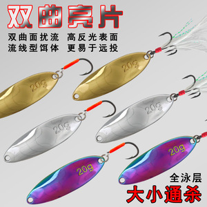 Señuelo giratorio de 20g, metal, anzuelo simple, electrochapado en plata, para pesca de macarela - Product Image 2