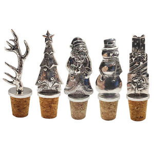 Bouchons de bouteille de vin rouge en alliage de Noël <span class=keywords><strong>personnalisé</strong></span> avec lettre en forme d'animal Led en acier inoxydable cristal <span class=keywords><strong>champagne</strong></span> liège - Product Image 3