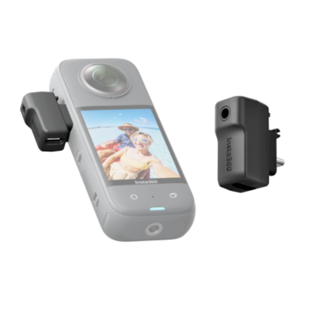 Original Insta360 X3 Mic Adapter Action Camera Accessory