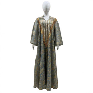 Robe longue musulmane Abaya de luxe LEDUO, brodée de sequins et à franges, pour les fêtes - Product Image 2