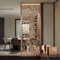 Paravent décoratif en acier inoxydable poli miroir, découpé au laser, motif losanges, pour hall d'hôtel