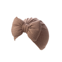 Nouvel arrivage : Bonnet bébé en tricot avec grands nœuds bouffants, très extensible, pour l'hiver et l'automne, en polyester durable