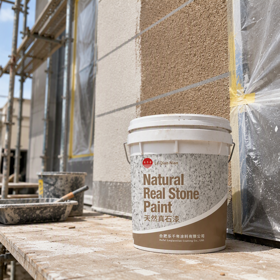 Natural Real Stone Paint Acrylic Latex Exterior Wall Coating Colorful ...