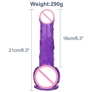 Penis Massager Sex Speelgoed 8 Inch Realistische Grote Penis <span class=keywords><strong>Dildo</strong></span> Vrouwelijke Kleurrijke Kristallen Glas <span class=keywords><strong>Dildo</strong></span> Penis Jelly <span class=keywords><strong>Dildo</strong></span> Voor Vrouwen Sucker - Product Image 3