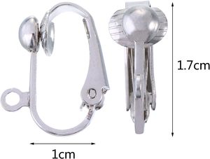 Convertidor de pendientes de clip Bememo con anilla de fácil apertura para hacer pendientes DIY y convertir cualquier arete o pendiente perforado en un clip plateado. - Product Image 4