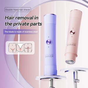 Mini rasoir électrique portable à double tête, nouveau, recharge sans fil, instrument d'épilation pour les poils du corps et du visage, pour usage domestique - Product Image 2