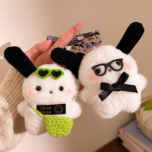 Mignon porte-clés et pendentif de sac à dos en peluche lapin, léger et résistant, unisexe, idéal pour les fêtes et offrir en cadeau, multi-usages - Product Image 2