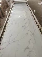 Plaques de Marbre PVC Haute Brillance pour Décoration Murale Intérieure Moderne