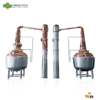Tiantai 5000L 50HL rouge cuivre toujours Pot grand équipement de distillation cuivre distillateur Machine pour whisky rhum vodka Gin Soju