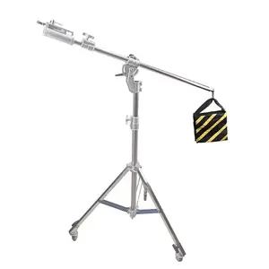 Support combiné junior Boom Stand 50 en acier chromé 500 cm <span class=keywords><strong>VS</strong></span> Avenger A4050CS Kupo 546M bras de perche en acier inoxydable C Stand avec roulettes - Product Image 1