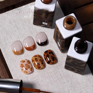 AILANUO Esmalte de Uñas en Gel con Estampado de Leopardo de 3 Colores, Base de Esmalte de Uñas en Gel con Cordón, Sin Hema, Gel UV Vegano - Product Image 1