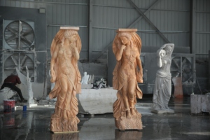 Statue de <span class=keywords><strong>David</strong></span> de Michelangelo en <span class=keywords><strong>marbre</strong></span>, sculpture de taille réelle de style Art déco classique européen pour l'extérieur - Product Image 3
