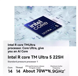 Portátil Empresarial ThinkBook 14 08CD Ultra5-225H/16G/1T SSD de Segunda Generación con 1 TB para Reuniones de Oficina, Portátil para Juegos de Cuatro Núcleos - Product Image 6