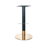 Quincaillerie accessoires de meubles pieds de table à chevalet en acier inoxydable poli pied de table basse rond en acier inoxydable brossé