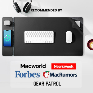 Điện tử Nouveau có thể tháo rời 4 trong 1 da bàn mat với sạc không dây nhanh 15W cho điện thoại Earbuds Máy tính để bàn chuột chơi game pad - Product Image 5