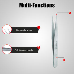 HENITUER T1124 チタン製工具 非磁性 多機能 チタン製シャープタイプピンセット 家庭用 医療用 航空分野用 - Product Image 4