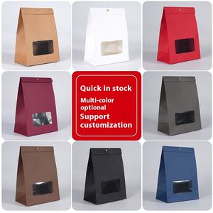 定制牛皮纸袋雪花设计茶蛋糕零食宠物食品包装脆牛轧糖烘焙食品行业 - Product Image 3