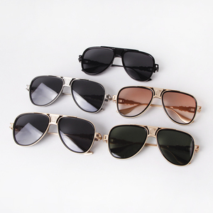 <span class=keywords><strong>Gafas</strong></span> de Sol STY9670A de Diseño Moderno con Doble Puente, Protección UV400, Montura Metálica Grande, Estilo Aviador para Hombre y Mujer - Product Image 2