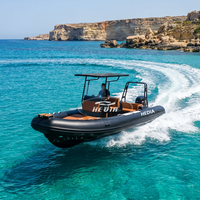 Bateau pneumatique RIB Hypalon/PVC à grande vitesse de 19 pieds, best-seller en Europe, avec moteur de 115 CV