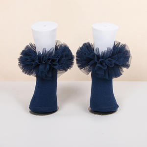 Kinder Rüschen Socken Klassische Vintage Spitze Rüschen Kurze Baumwolle Prinzessin Baby Socken - Product Image 4