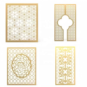 ฉากกั้นห้องสำหรับงานแต่งงานห้องซาวน่าแผงติดผนังกั้นห้องทำจากอะลูมิเนียมแกะสลักทำจากสเตนเลสสตีลออกแบบได้ตามต้องการ - Product Image 6