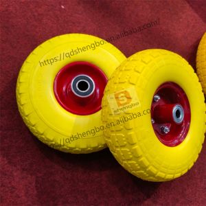 Customized Heavy Duty <strong>Wheel</strong> OEM Colored Flat <strong>Free</strong> Tire <strong>Wheels</strong> for <strong>Caster</strong> Hand Truck Trolley Dolly Generator - Product Image 1