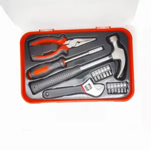 Hot Selling Huishoudelijke Handtoolkit Hardware Reparatie Gereedschapskist Met Transparante Doos