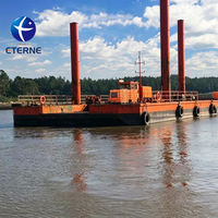 Plateforme flottante pour excavatrice, plateforme de travail aquatique modulaire pour la construction en zone fluviale et marécageuse